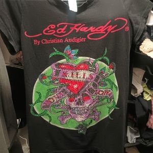 Vintage black Ed Hardy by Christian Audigier T-shirt
